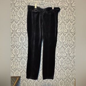 Anthropologie  Velvet Black Slim Pants Size 6